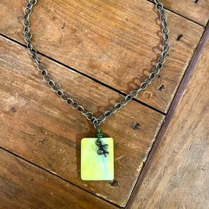 Silpada Green stone necklace retired